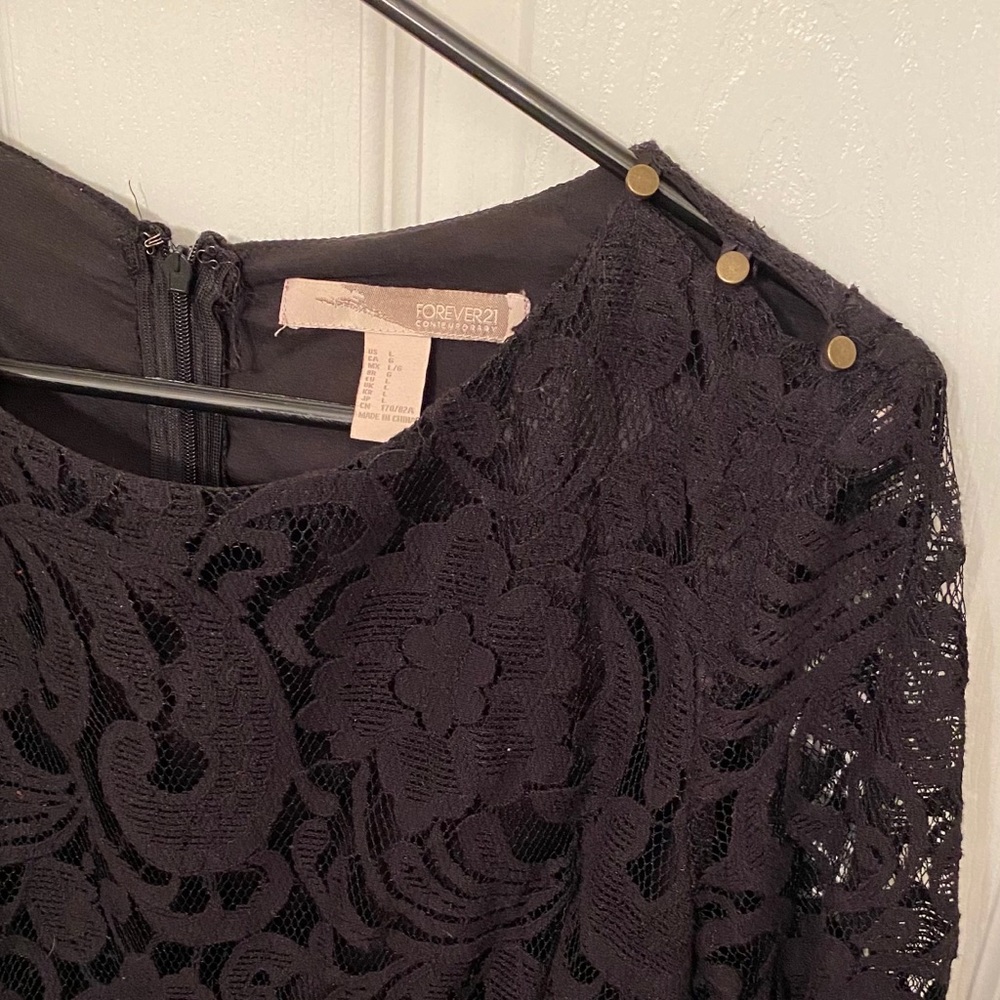 Black lace romper